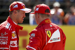 Pole: Sebastian Vettel, Ferrari, 2. Kimi Raikkonen, Ferrari
