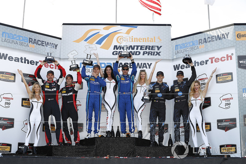 Podium: winners Renger van der Zande, Marc Goossens, Visit Florida Racing, second place Eric Curran, Dane Cameron, Action Express Racing, third place Ricky Taylor, Jordan Taylor, Wayne Taylor Racing