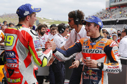 Il vincitore della gara Marc Marquez, Repsol Honda Team, terzo Andrea Iannone, Ducati Team