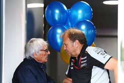 Bernie Ecclestone with Robert Fernley, Sahara Force India F1 Team Deputy Team Principal