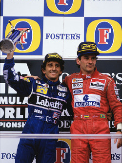 1. Ayrton Senna, McLaren; 2. Alain Prost, Williams
