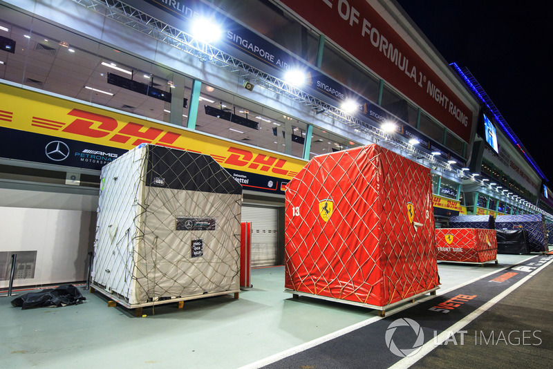 Ferrari en pit lane