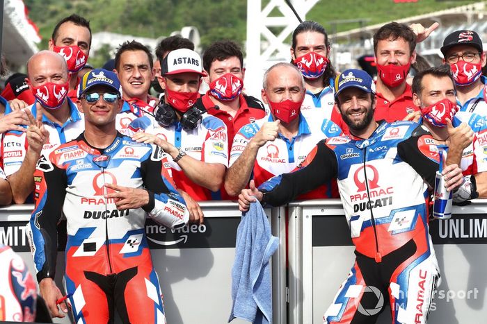 Segundo lugar para Jorge Martín, Pramac Racing, tercero para Johann Zarco, Pramac Racing
