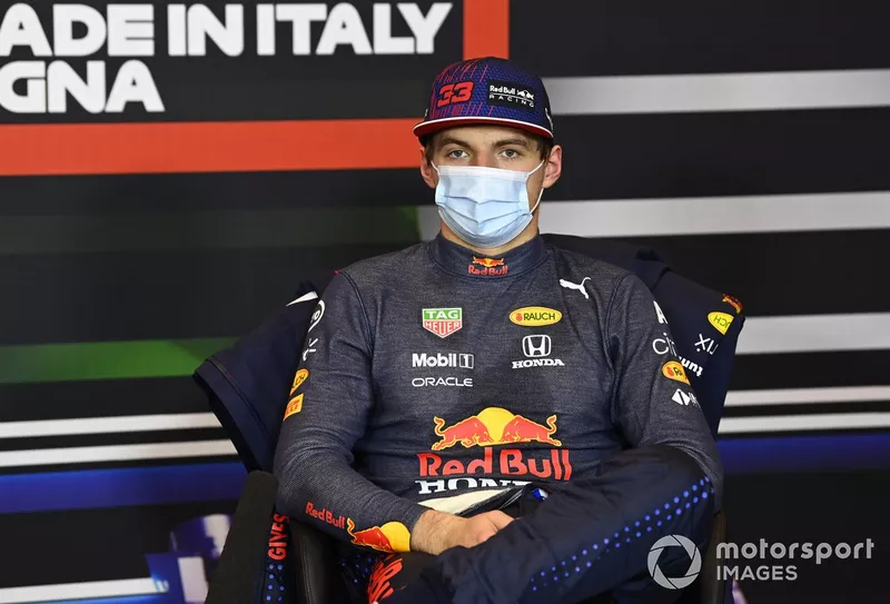 Max Verstappen, Red Bull Racing, in the post Qualifying Press Conference