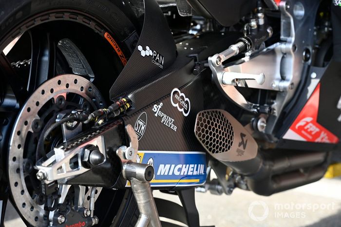 Detalle de la moto de Aprilia Racing Team Gresini
