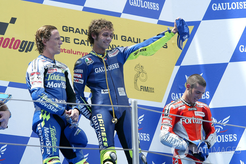 Podium : Sete Gibernau, Valentino Rossi, Marco Melandri