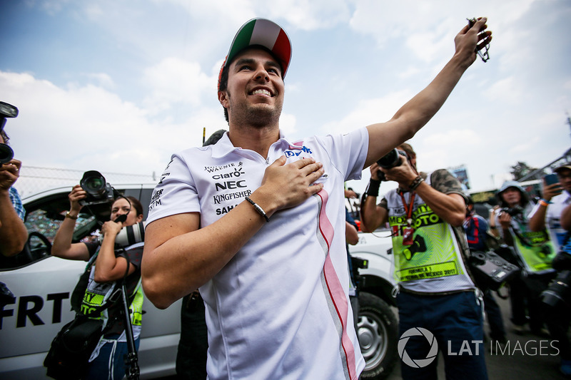 Sergio Perez, Sahara Force India on the drivers parade