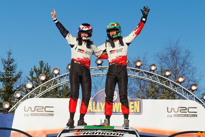 Winners Elfyn Evans, Scott Martin, Toyota Gazoo Racing WRT Toyota GR Yaris Rally1