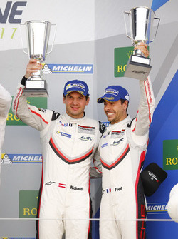 Podium GTE Pro : #91 Porsche Team Porsche 911 RSR: Richard Lietz, Frédéric Makowiecki