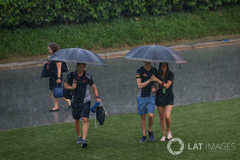 Daniil Kvyat, Scuderia Toro Rosso and girlfriend Kelly Piquet