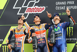 Podium: ganador, Marc Márquez, Repsol Honda Team, segundo, Dani Pedrosa, Repsol Honda Team, tercero,