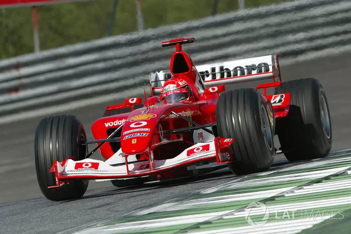 29º Michael Schumacher, Ferrari F2003-GA, Spielberg 2003. Tiempo: 1:07.908 *