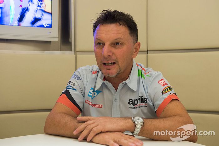 Lucio Cecchinello, Team LCR Honda director del equipo y Fausto Gresini, Aprilia Gresini Racing Team 