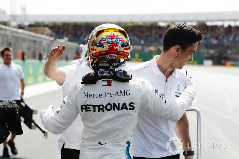 Il poleman Lewis Hamilton, Mercedes AMG F1