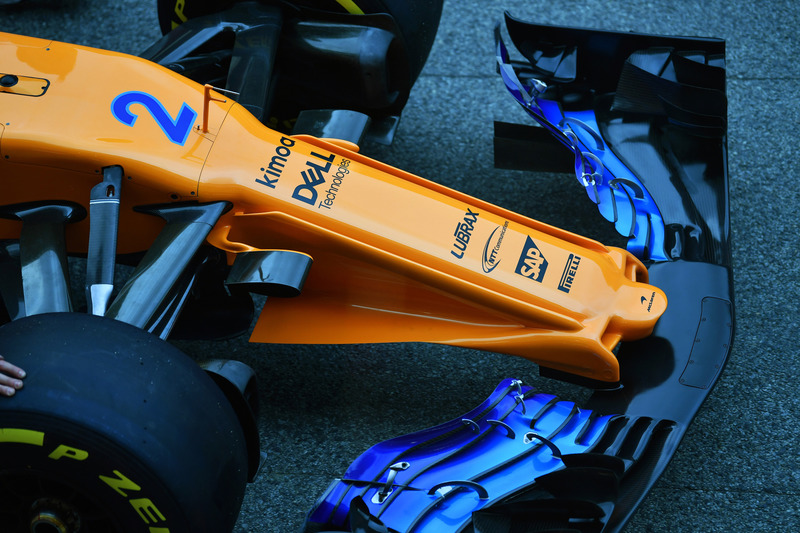 McLaren MCL33 nose and front wing detail