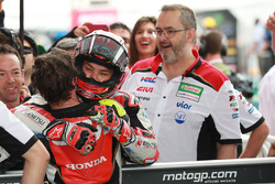Race winner Cal Crutchlow, Team LCR Honda, Takaaki Nakagami, Team LCR Honda