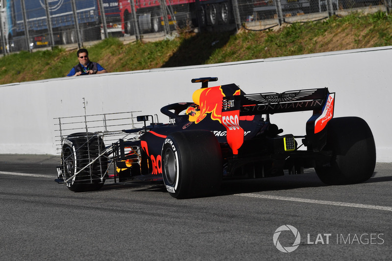 Max Verstappen, Red Bull Racing RB14, avec des capteurs aérodynamiques