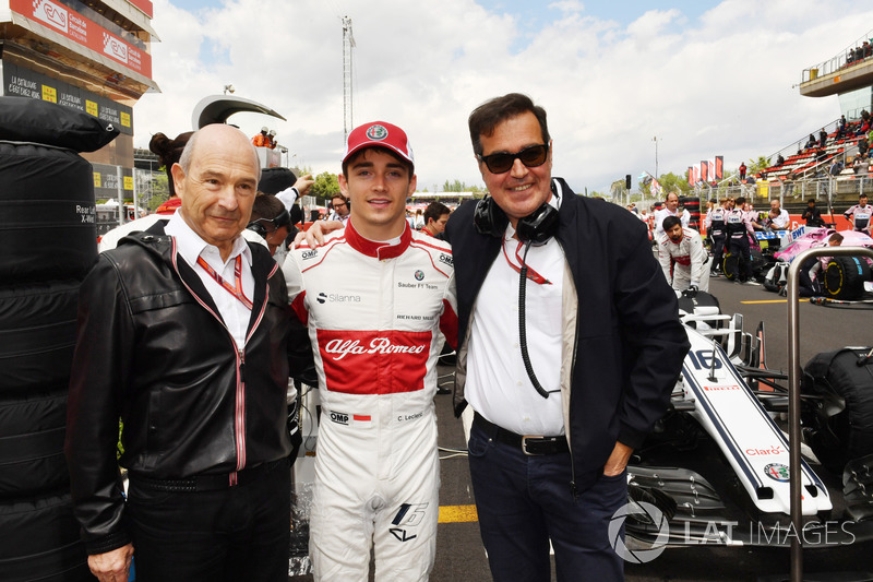 Charles Leclerc, Sauber e Peter Sauber, in griglia