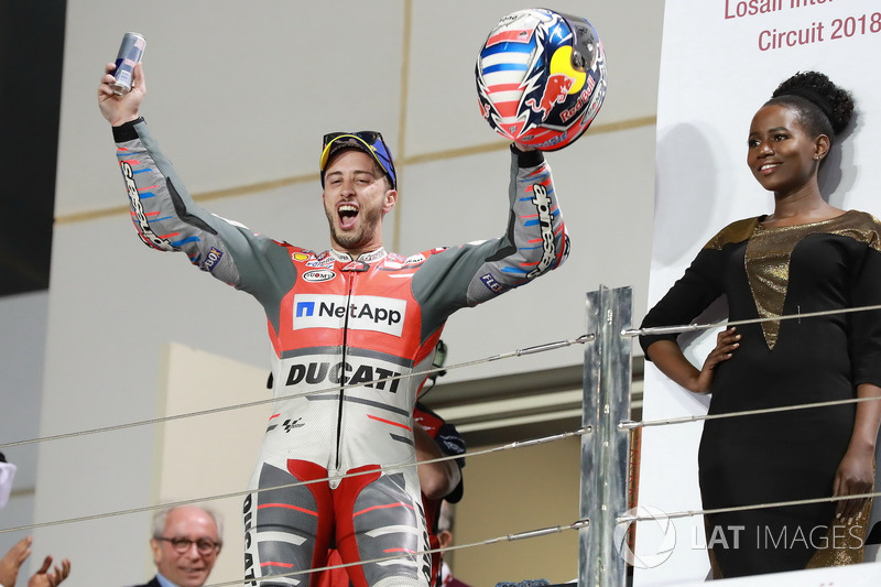 Podium: Race winner Andrea Dovizioso, Ducati Team