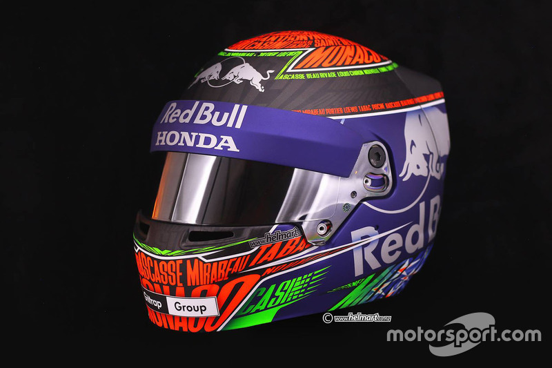 Helmet of Brendon Hartley, Toro Rosso for Monaco GP