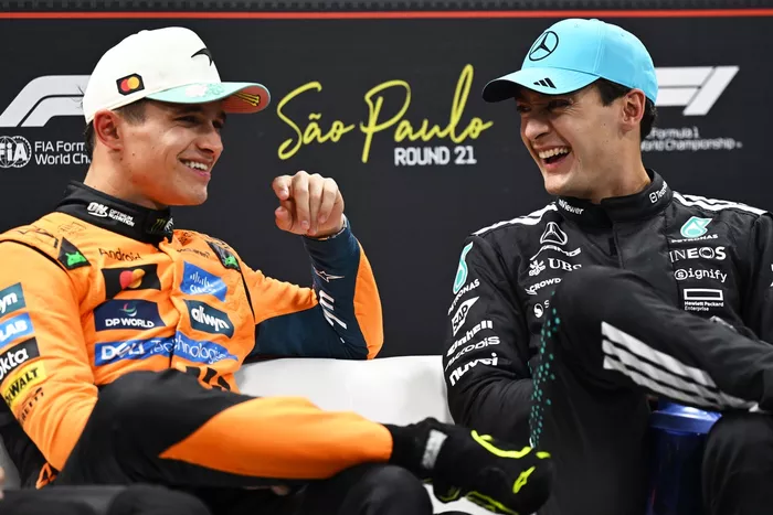 Lando Norris, McLaren, George Russell, Mercedes