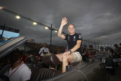 Valtteri Bottas, Mercedes AMG F1, in de rijdersparade
