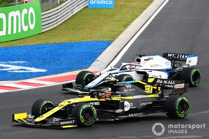 Esteban Ocon, Renault F1 Team R.S.20, George Russell, Williams FW43