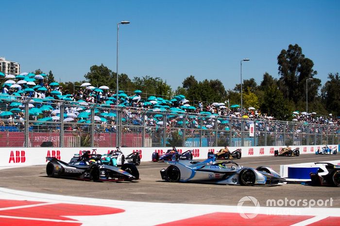 Felipe Massa, Venturi Formula E, Venturi VFE05 Oliver Rowland, Nissan e.Dams, Nissan IMO1 y Mitch Evans, Jaguar Racing, Jaguar I-Type 3 