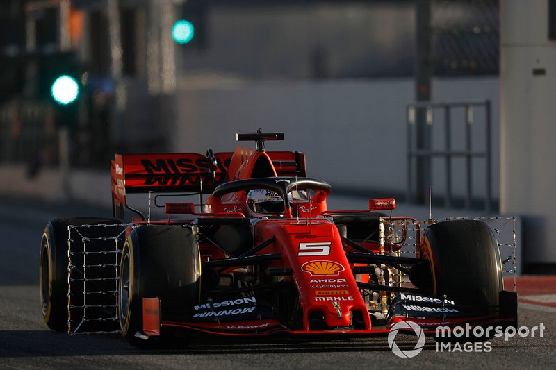 Sebastian Vettel, Ferrari SF90 with aero sensors