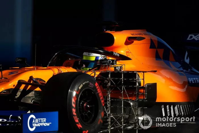 Lando Norris, McLaren MCL34 con sensores aerodinámicos 