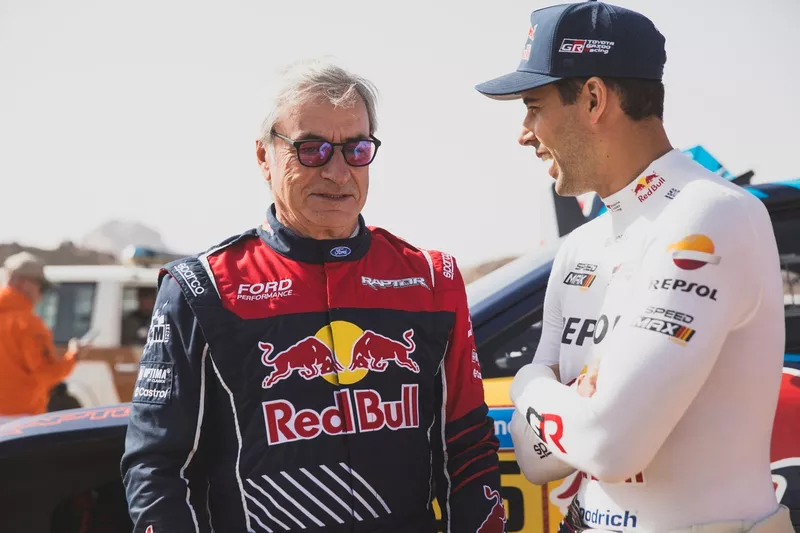 #225 Ford M-Sport Ford: Carlos Sainz Sr, #203 Toyota Gazoo Racing Toyota: Lucas Moraes.