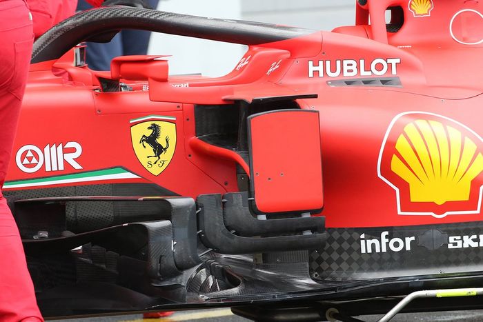 Detalle de los bargeboard del Ferrari SF1000