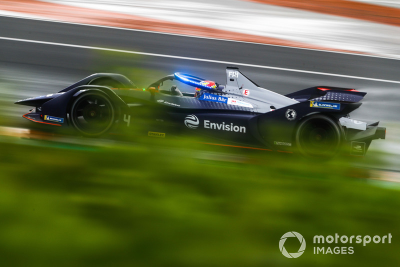 Robin Frijns, Envision Virgin Racing, Audi e-tron FE05 con las nuevas luces LED hiperactivas en el halo