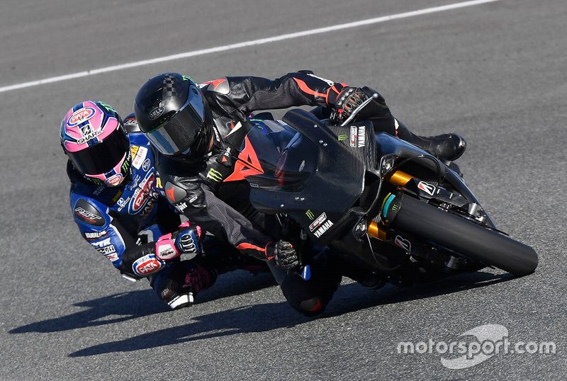 Lewis Hamilton is testing the Yamaha Superbike
