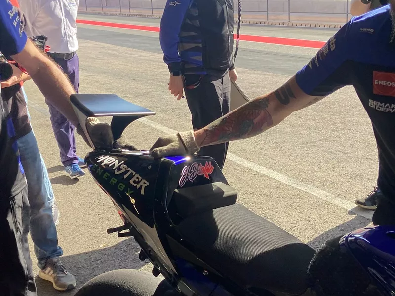 L'aileron arrière testé par Yamaha à Portimão