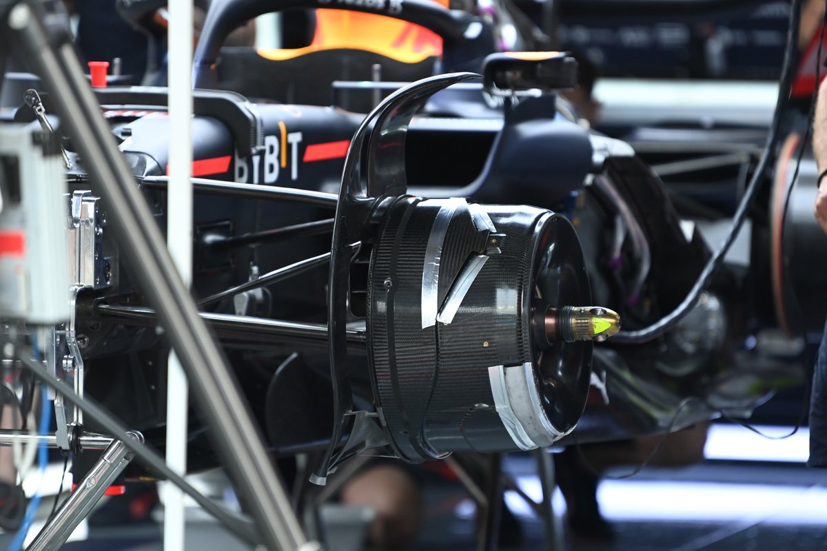 Detalle del freno del Red Bull Racing RB18