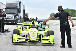 Brad Keselowski, Team Penske drives Simon Pagenaud's IndyCar