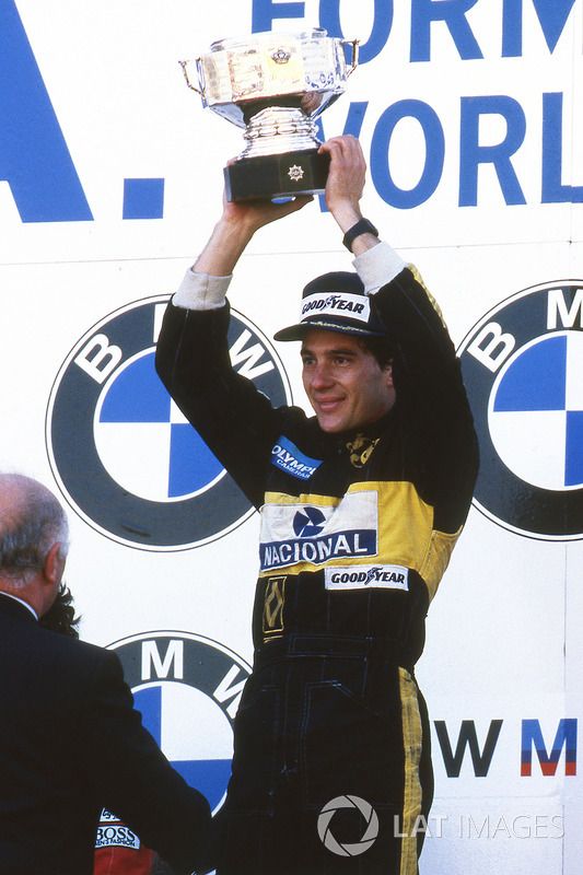 Race winner Ayrton Senna, Lotus