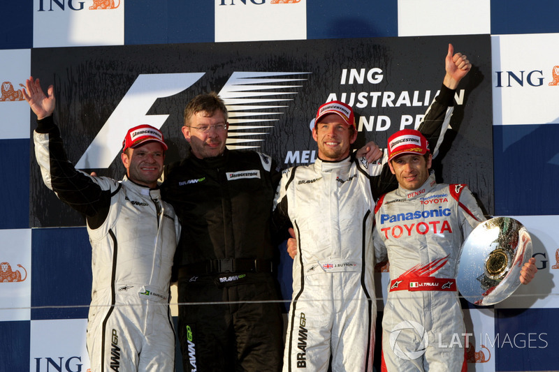 Podium: 1. Jenson Button, Brawn; 2. Rubens Barrichello, Brawn; 3. Jarno Trulli, Toyota