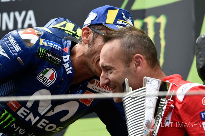 Podium: Valentino Rossi, Yamaha Factory Racing, Cristian Gabarrini, Ducati Team