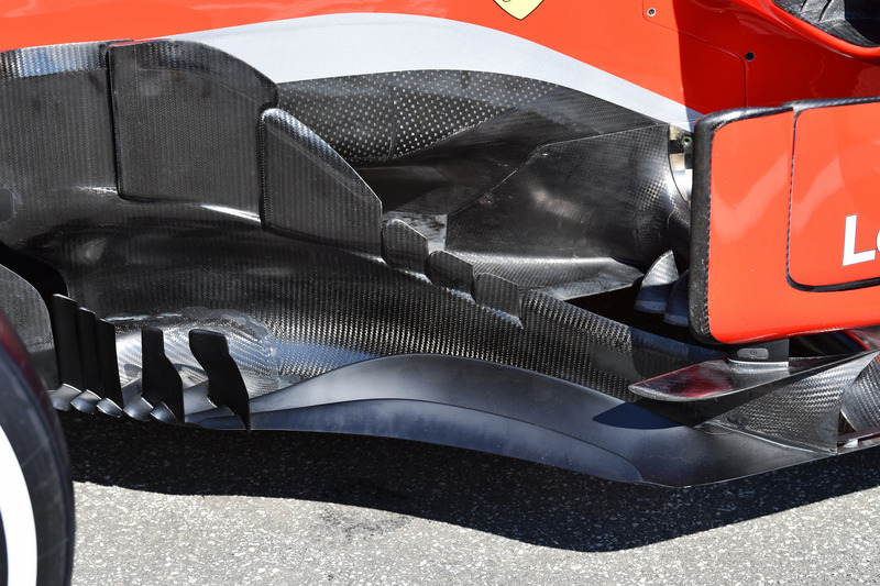 Ferrari SF71H, bargeboard, részlet