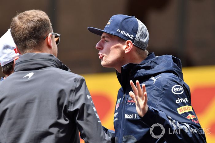 Max Verstappen, Red Bull Racing en el desfile de pilotos