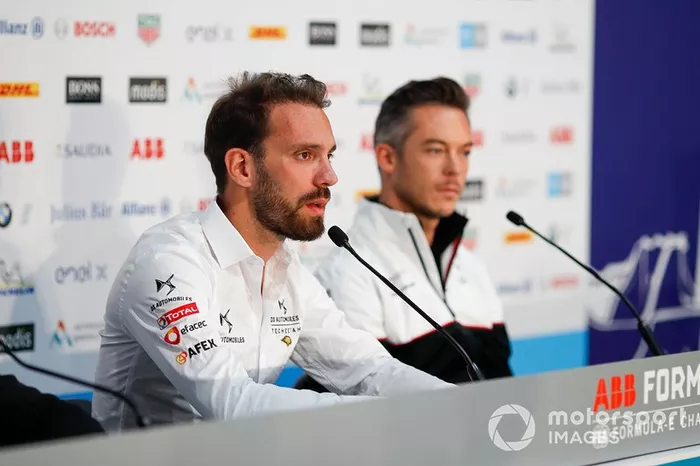 Jean-Eric Vergne, DS Techeetah, Andre Lotterer, Porsche in conferenza stampa