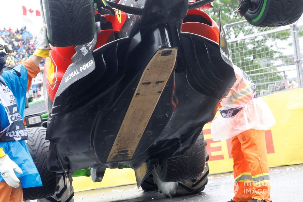 Ferrari SF-23: el fondo del coche visto desde abajo