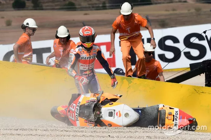 Marc Marquez, Repsol Honda Team crashes