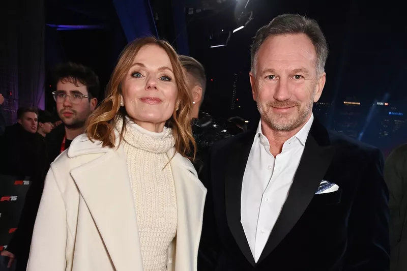 Geri Horner avec Christian Horner, directeur de l'équipe Red Bull Racing
