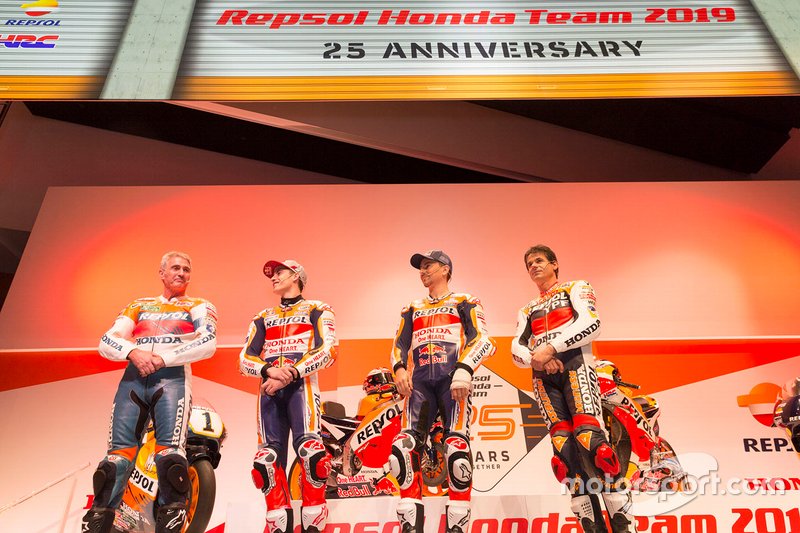 Mick Doohan, Alex Criville, Marc Márquez e Jorge Lorenzo, Repsol Honda Team