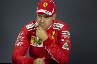 Sebastian Vettel, Ferrari, in conferenza stampa