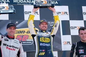 Podium: race winner Alex Tagliani, second place Louis-Philippe Dumoulin, third place Alex Labbe