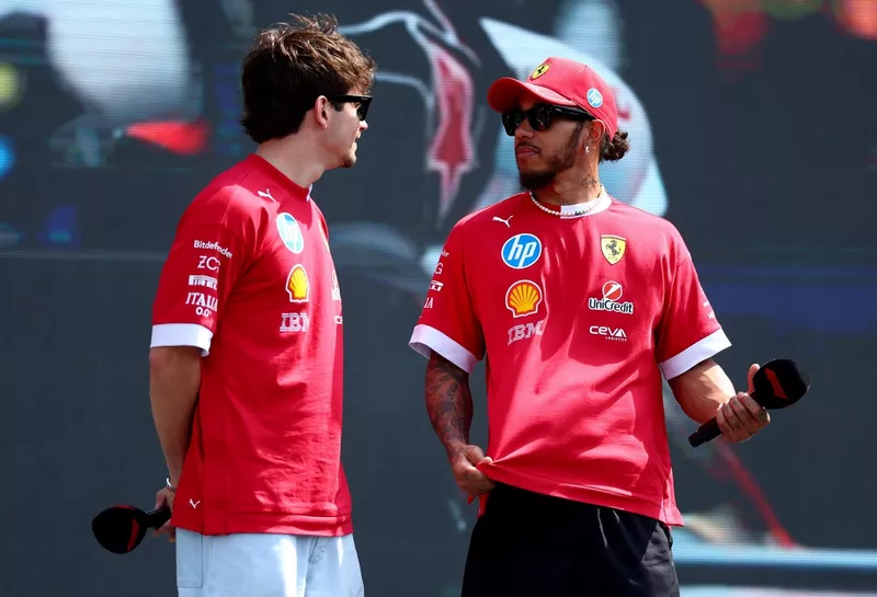 Charles Leclerc, Ferrari, Lewis Hamilton
